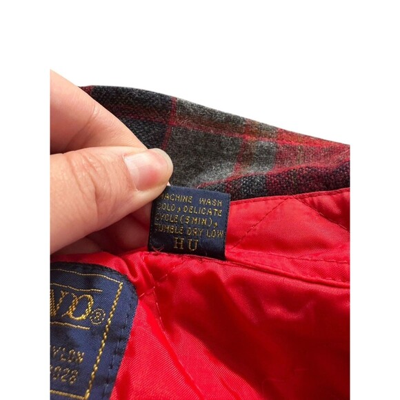 VTG Grandpa Core Farmer Grunge WOODLAND 90% Wool Red Plaid Flannel Sz XL - Picture 11 of 13